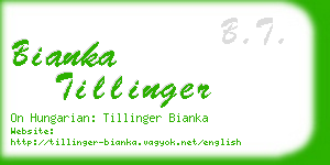 bianka tillinger business card